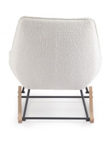 SALLY chaise berçante en peau de mouton blanche design maison