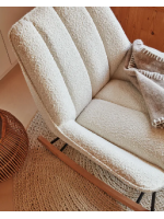 SALLY rocking chair in white shearling fabric home design