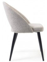 OTRANTO in tessuto scelta colore e gambe in metallo nero sedia design casa contract