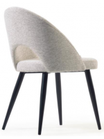 OTRANTO en tissu au choix de couleur et pieds en métal noir chaise design home contract