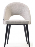 OTRANTO in tessuto scelta colore e gambe in metallo nero sedia design casa contract