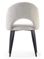 OTRANTO in tessuto scelta colore e gambe in metallo nero sedia design casa contract