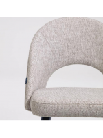 OTRANTO in fabric choice of color and legs in black metal design home contract chair