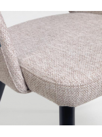 OTRANTO in tessuto scelta colore e gambe in metallo nero sedia design casa contract