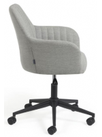 ALANA desk chair with wheels in stain-resistant fabric color choice