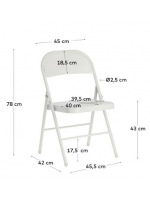 ALEGRA metal folding chair color choice