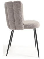 ANDALUSIA scelta colore in tessuto shearling e gambe in metallo nero sedia design
