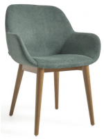 CLEM color choice in fabric chair with armrests legs in dark ash design home armchair