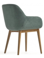 CLEM color choice in fabric chair with armrests legs in dark ash design home armchair