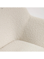 ARCA in tessuto shearling e gambe in frassino naturale sedia con braccioli design casa poltroncina