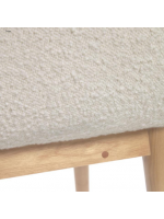ARCA in tessuto shearling e gambe in frassino naturale sedia con braccioli design casa poltroncina
