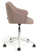 BISIAK chaise en tissu antitache au choix avec accoudoirs et roulettes pour bureau