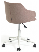 BISIAK chaise en tissu antitache au choix avec accoudoirs et roulettes pour bureau