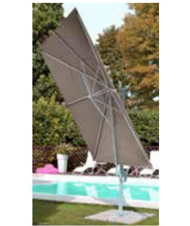 BAIA 300x300 umbrella in white aluminum and sand fabric