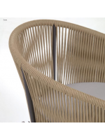 EZIO Wahl des Farbstuhls mit Armlehnen aus Polyesterseil und Struktur aus verzinktem Stahl und Sitzkissen