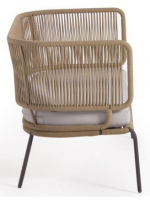 SEATTLE canapé en corde beige et pieds en acier galvanisé avec coussin inclus pour intérieures et extérieures