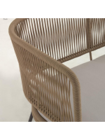 SEATTLE canapé en corde beige et pieds en acier galvanisé avec coussin inclus pour intérieures et extérieures