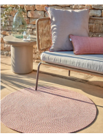 SEATTLE beige rope sofa and galvanized steel legs with cushion included for indoor and outdoor garden terraces
