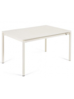 BRICCO 140 ou 180 cm extensible 200 ou 240 cm en aluminium blanc antioxydant table pour intérieur et extérieur