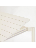 BRICCO da 140 o da 180 cm allungabile 200 o 240 cm in alluminio antiossidante bianco tavolo per interno e per esterno