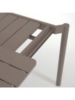 ILIADE 140 o 180 cm extensible 200 o 240 cm en aluminio antioxidante gris pardo mesa para interior y exterior