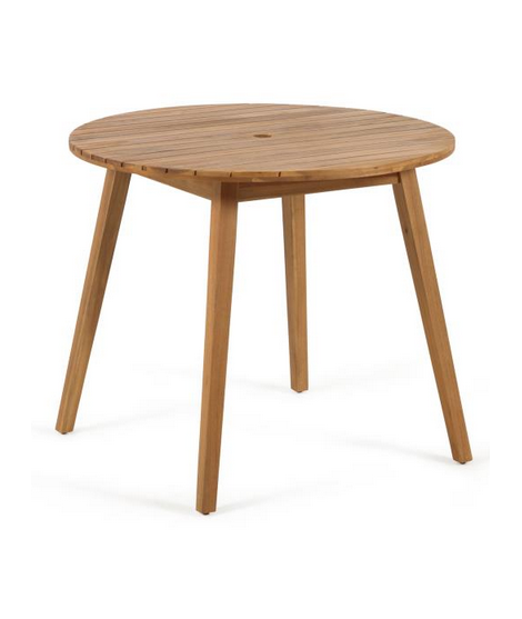 CEVIS Tisch Ø 90 cm aus massivem Akazienholz für drinnen oder draußen