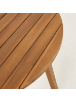 CEVIS tavolo Ø 90 cm in legno massello di acacia per interno o esterno