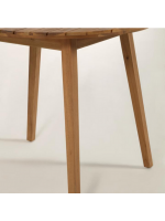CEVIS table Ø 90 cm en bois d'acacia massif pour l'intérieur ou l'extérieur