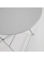 ALIAS Set aus lackiertem Metall mit Klapptisch Ø 60 cm und 2 Stühlen im Outdoor-Design