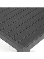 EMEN en aluminium noir table 70x70 pour jardin terrasse bars restaurants glaciers intérieur ou extérieur