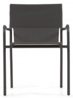 BRANDY choix de couleurs en aluminium peint et chaise empilable en textilène pour intérieur ou extérieur