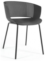 CAMA bianca o nera sedia con braccioli in metallo e polipropilene design per esterno giardino terrazzo bar gelaterie