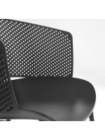 CAMA bianca o nera sedia con braccioli in metallo e polipropilene design per esterno giardino terrazzo bar gelaterie