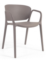 AMMA color choice stackable chair with armrests in polypropylene for garden terrace residence restaurants chalets