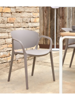 AMMA scelta colore sedia con braccioli impilabile in polipropilene per giardino terrazzo residence ristoranti chalet