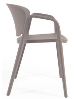 AMMA color choice stackable chair with armrests in polypropylene for garden terrace residence restaurants chalets