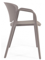 AMMA scelta colore sedia con braccioli impilabile in polipropilene per giardino terrazzo residence ristoranti chalet