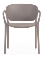AMMA chaise empilable au choix couleur avec accoudoirs en polypropylène pour jardin terrasse résidence restaurants chalets