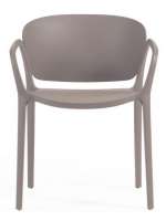 AMMA color choice stackable chair with armrests in polypropylene for garden terrace residence restaurants chalets