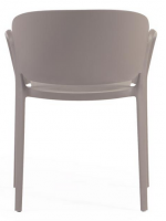 AMMA silla apilable con reposabrazos en polipropileno para jardín terraza residencia restaurantes chalets