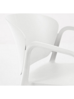 AMMA scelta colore sedia con braccioli impilabile in polipropilene per giardino terrazzo residence ristoranti chalet