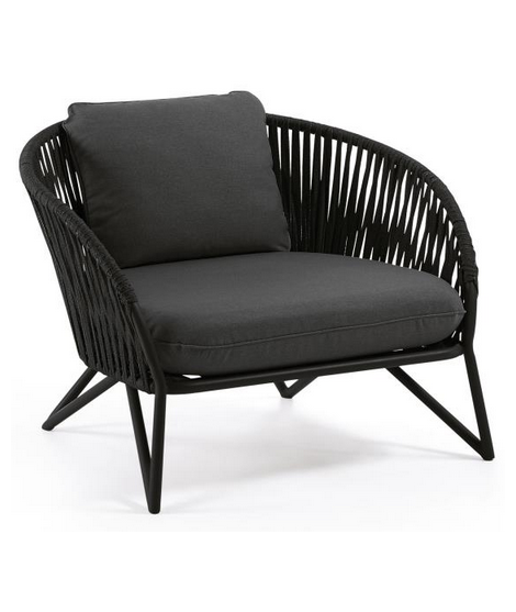 Fauteuil de jardin en métal, fauteuil extérieur confortable