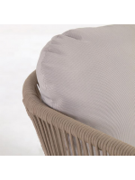 LENOR divano 3 posti in legno massello di acacia rivestito in corda e cuscini sfoderabili