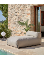 SLEEPER Hocker Sofa Chaiselongue modular extern oder intern aus Aluminium und Outdoor Stoff