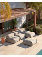 SLEEPER pouf canapé chaise longue modulable externe ou interne en aluminium et tissu outdoor