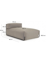 SLEEPER pouf canapé chaise longue modulable externe ou interne en aluminium et tissu outdoor