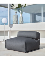 DAINASTY pouf modular armchair outside or inside in aluminum and outdoor fabric