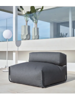 DAINASTY sillón modular puf exterior o interior en aluminio y tejido exterior