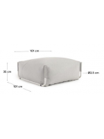 REMEK pouf modulable externe ou interne en aluminium et tissu outdoor