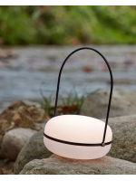 RENE' lampada a LED calda in polietilene e metallo scelta colore per interno o esterno